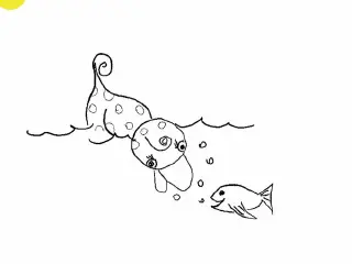 Fish colouring page